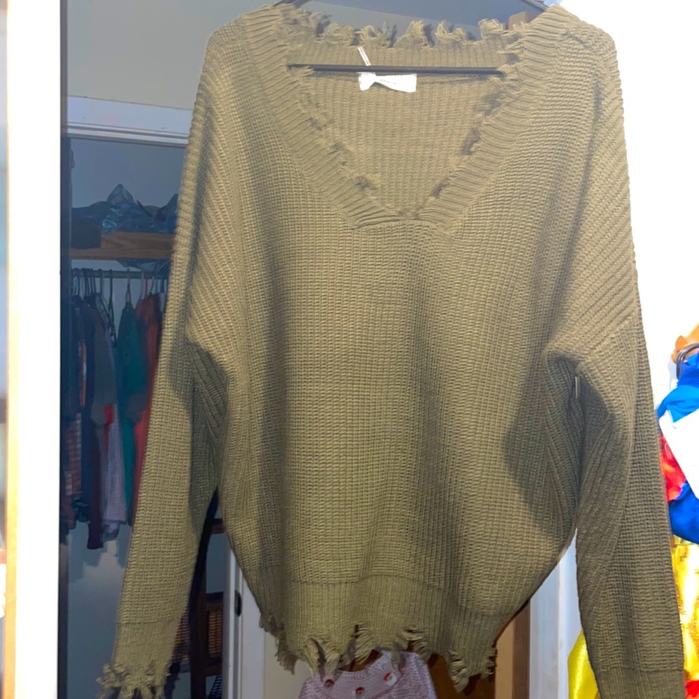 Olive green sweater